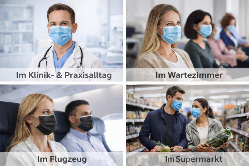 Pack of 50 Type IIR Face Masks, Medical Surgical Masks, Protective Mask, Face, Respirator Mask, Face Masks for Practice, Care & Everyday Use (50, Blue)