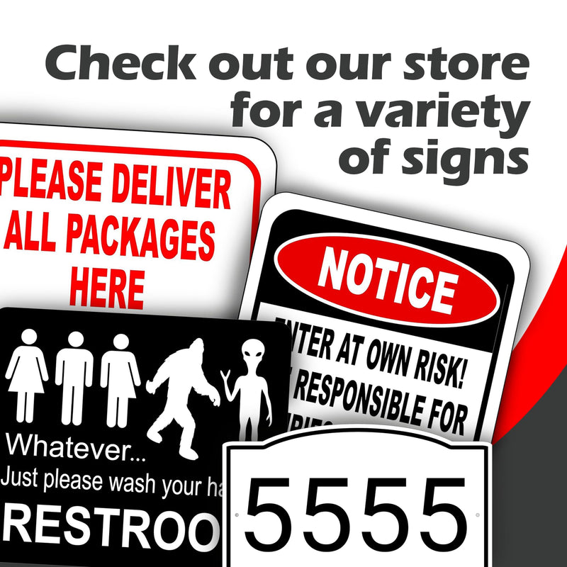 Notice Enter at Own Risk Not Responsible for Injuries or Accidents of Any Kind - 8.5"x10" Aluminum Composite Outdoor Sign - Durable Panel - Warning for Indoor, Home, Office, Private Property, or Work 8.5" x 10"