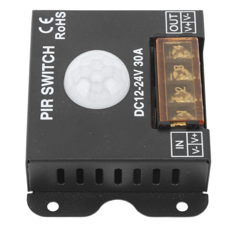 ViaGasaFamido PIR Motion Switch PIR Switch Motion Sensor 30A 12V-24V LED Infrared Sensor Controller with Automatic Switch for Motion Activated Switch