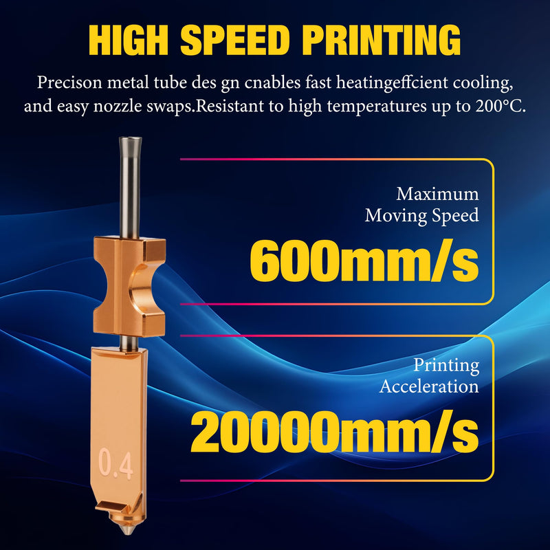 Upgraded 0.25MM&0.4MM&0.6MM Hotend Kit for Flashforge AD5X Nozzle,All Metal Hot End/Printhead Replacement,3Pcs 3D Printer Assembled Extruder Kits with Detachable Nozzle,Extra 3PCS(Silicone Sock+Brush) 0.25MM+0.4MM+0.6MM
