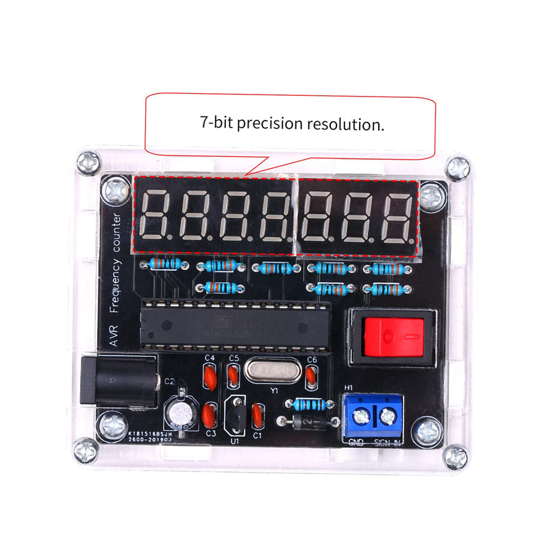 [Australia - AusPower] - Frequency Meter, 10MHz Frequency Meter DIY Kit Frequency Counter AVR Frequency with Shell Counter Cymometer Frequency Measurement 0.000 001Hz Resolution 