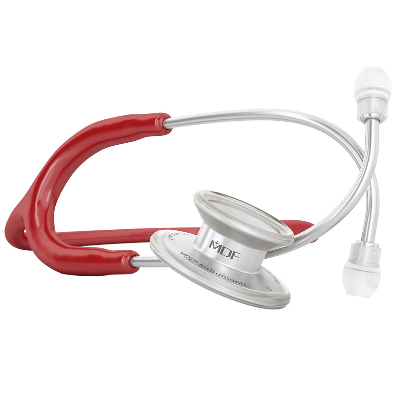 [Australia - AusPower] - MDF Instruments MD One Stainless Steel Stethoscope, Adult, BurgandyTube + LUMiNiX Medical Professional Penlight 