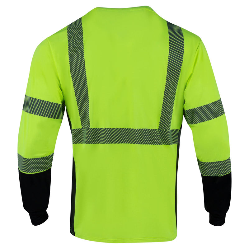 FONIRRA Hi Vis Safety T Shirt Cooling Quick Dry Class 3 Reflective High Visibility Short Long Sleeve Construction Shirt Small Type 02-yellow-1pcs