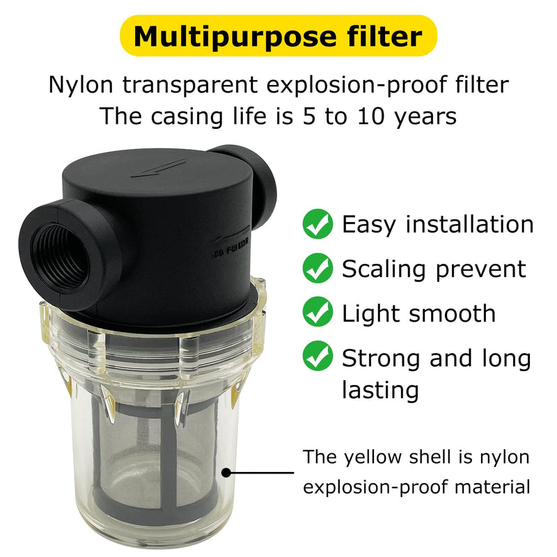 [Australia - AusPower] - 3/4" Female NPT in-Line Strainer with 100 mesh Stainless Steel Filter Screen (3/4“ 100 Mesh) 3/4“ 100 Mesh 