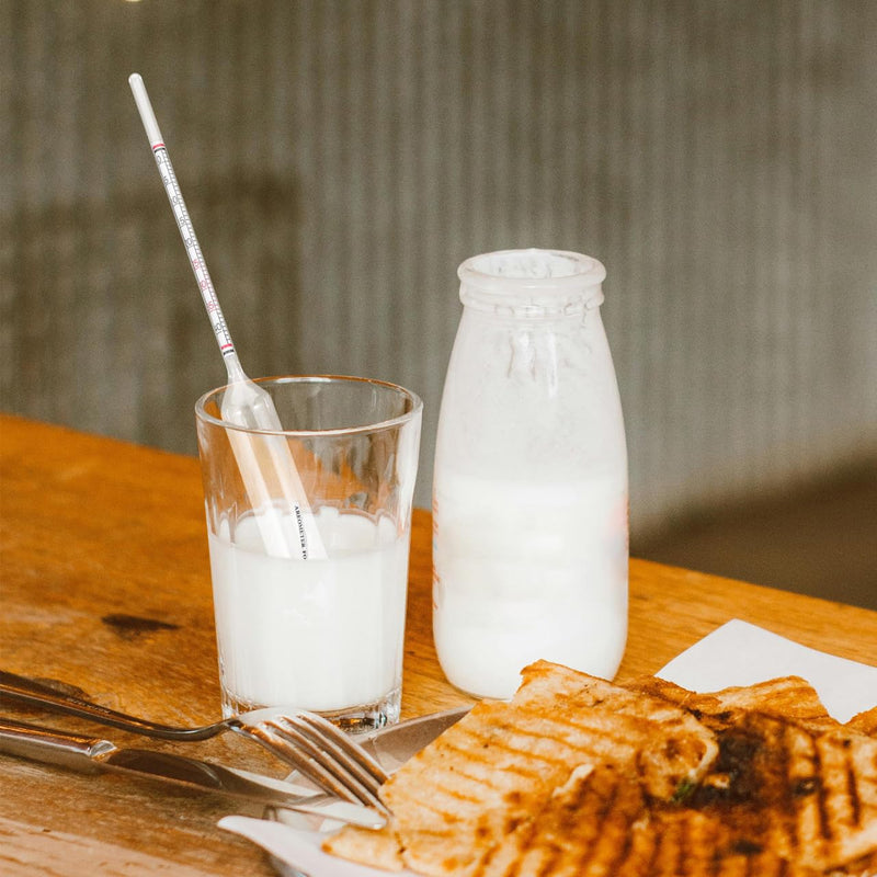 [Australia - AusPower] - POPETPOP 2 Pcs Milk Density Hydrometer for Cow Goat Milk, Glass Lactometer Hydrometer for Lab Dairy Products Content Analysis Measurement 