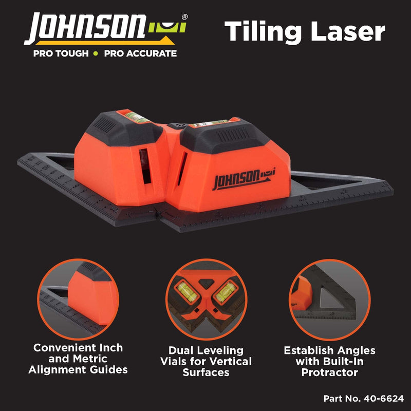 [Australia - AusPower] - Johnson Level & Tool 40-6624 Tiling Laser, Red, 1 Laser 