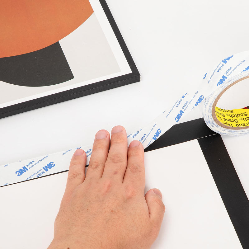 [Australia - AusPower] - 3M Double Sided Tape 1"×32.8Ft 2 Pack 9448A Double Coated Tissue Tape Adhesive Sticky Tape Translucent Removable for Foam Art Craft Nameplate Bonding 1" 