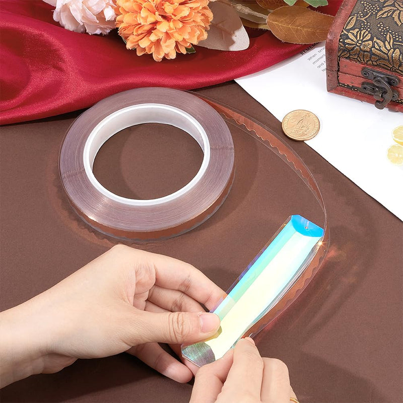 PH PandaHall 164ft Copper Foil Tape 9mm Wide Double Edged Conductive Adhesive Scalloped Conductive Copper Tapes Rose Gold Foil Tapes for Stained Glass DIY Crafting Handicrafts Repairs 9mm (Single Edged)