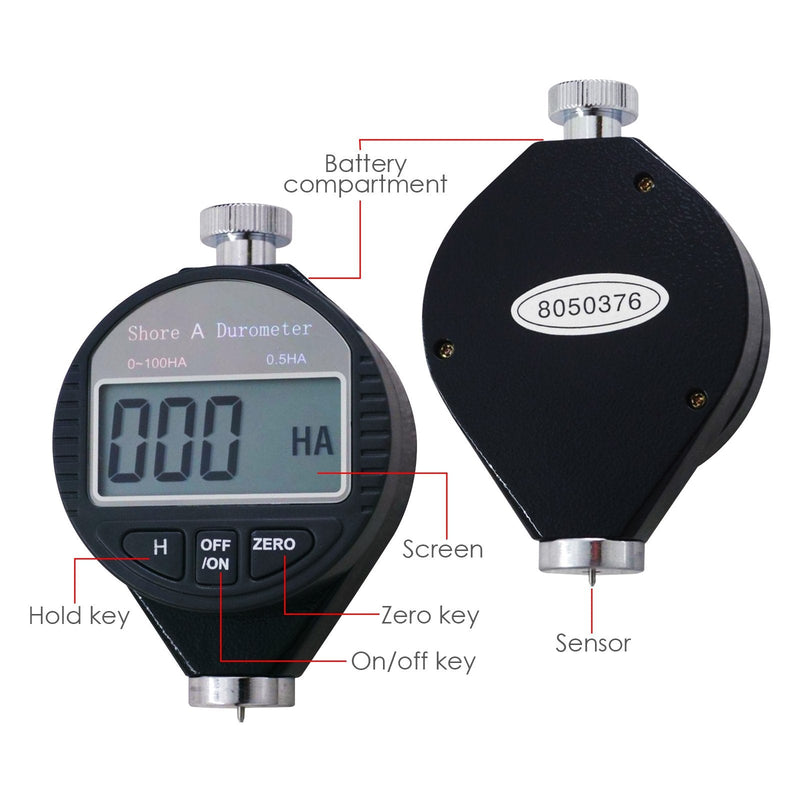 [Australia - AusPower] - Digital 0-100HD Shore D Hardness Durometer Scale for Rubber, Tyres and Plastic (A) a 