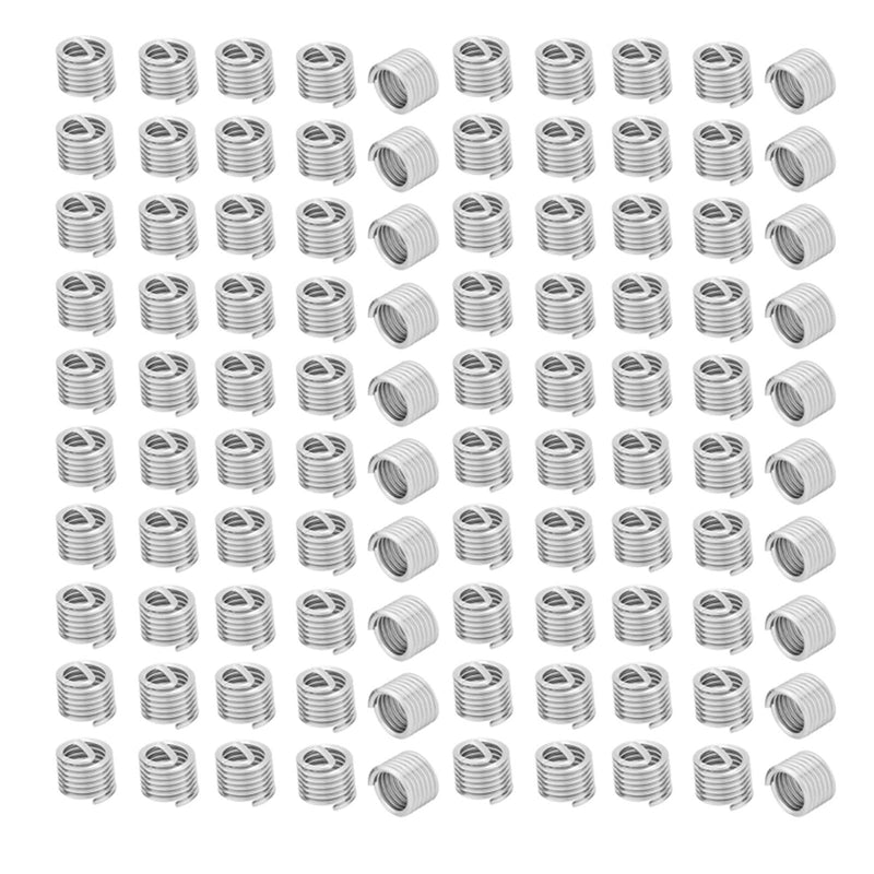 [Australia - AusPower] - M6 Helicoil Kit 6Mm Helicoil 304 Stainless Steel 100 Pcs 304 Stainless Steel Screw Wire Sleeve Thread Repair Insert Assortment Kit M6X1.0X1.5D 