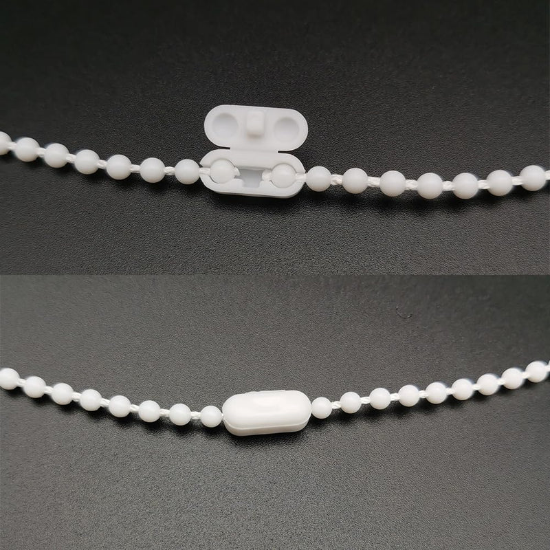 [Australia - AusPower] - 30 Pack Chain Connectors Roller Shade Bead Chain Connector Vertical Roman Roller Blind Ball Chain Cord Connector Clips (White) White 