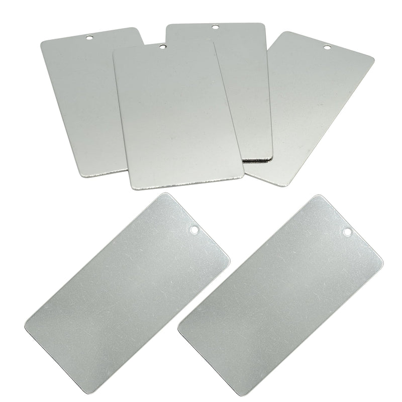 StayMax 2 x 4 Inch Metal Engraving Blank Tags Rectangle Stamping Blanks 25 Pack
