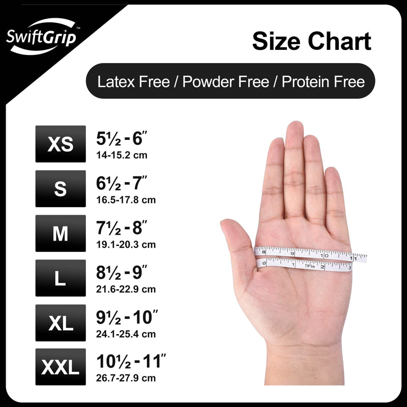 [Australia - AusPower] - Disposable Nitrile Exam Gloves, 3-mil, Black Nitrile Gloves Disposable Latex Free for Medical, Cooking & Esthetician, Food-Safe Rubber Gloves, Powder Free, Non-Sterile, 100-ct Box (Medium) Medium 