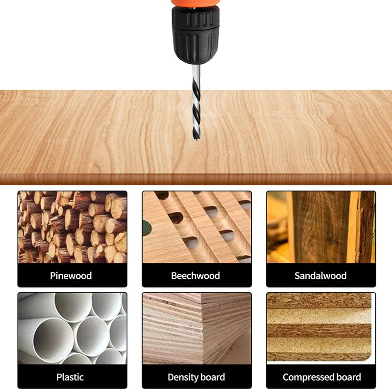 [Australia - AusPower] - Meccion Wood Drill Bit 3 mm 10 Pieces Wood Snake Drill Brad Point Wood Twist Drill Professional Woodworking Drill 3mm x 10 PCS 