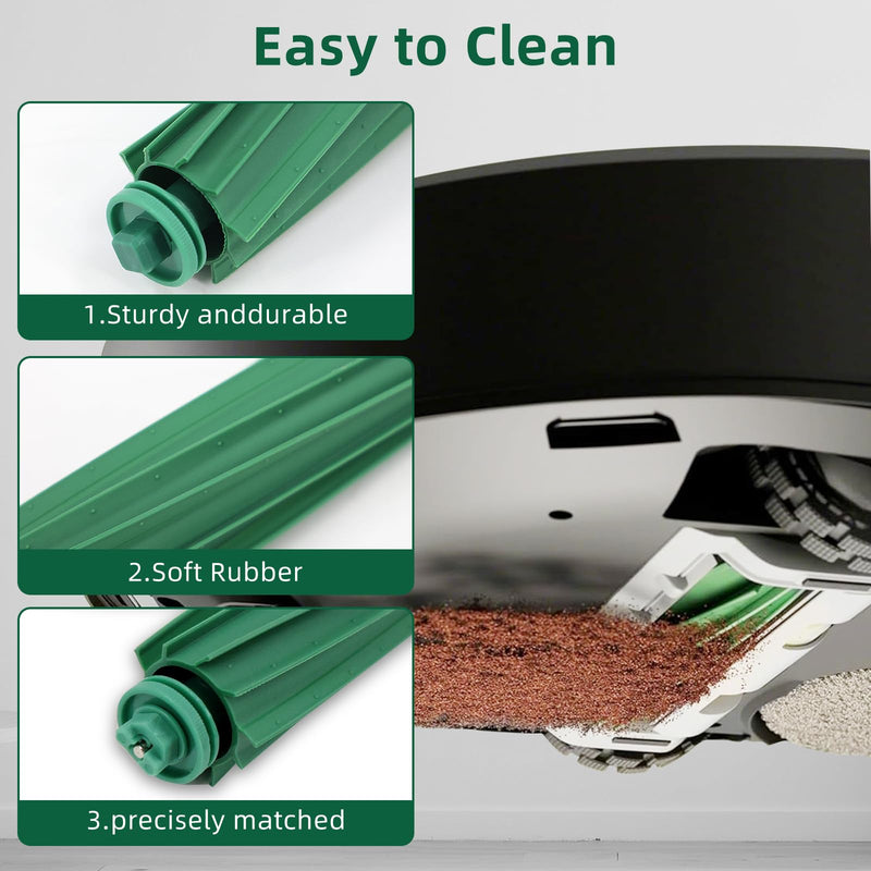 [Australia - AusPower] - 26 Pack Replacement Kits for irobot Roomba Plus 405 Combo & 505 Combo Vacuum Cleaner, 2 Roller Brush, 6 Filters, 6 Side Brush, 6 Mop Pads, 6 Vacuum Bags Replacement Parts, 1 cleaning brush 