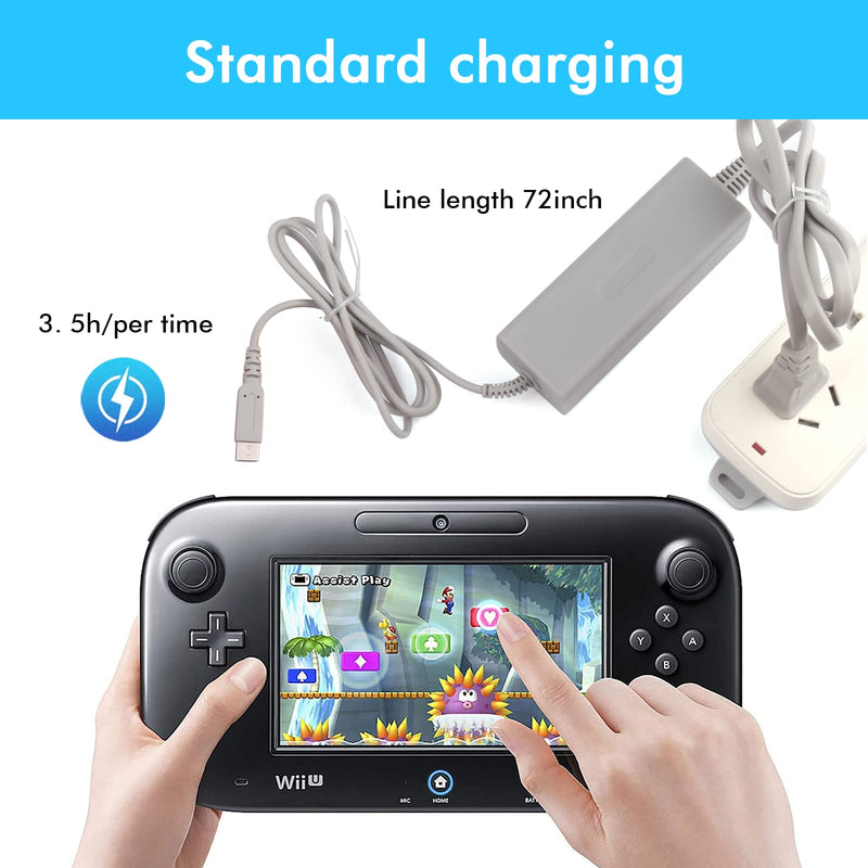 [Australia - AusPower] - Charger for Wii U Gamepad, AC Adapter Power Cord Charging Cable Replacement for Nintendo Wii U Gamepad 