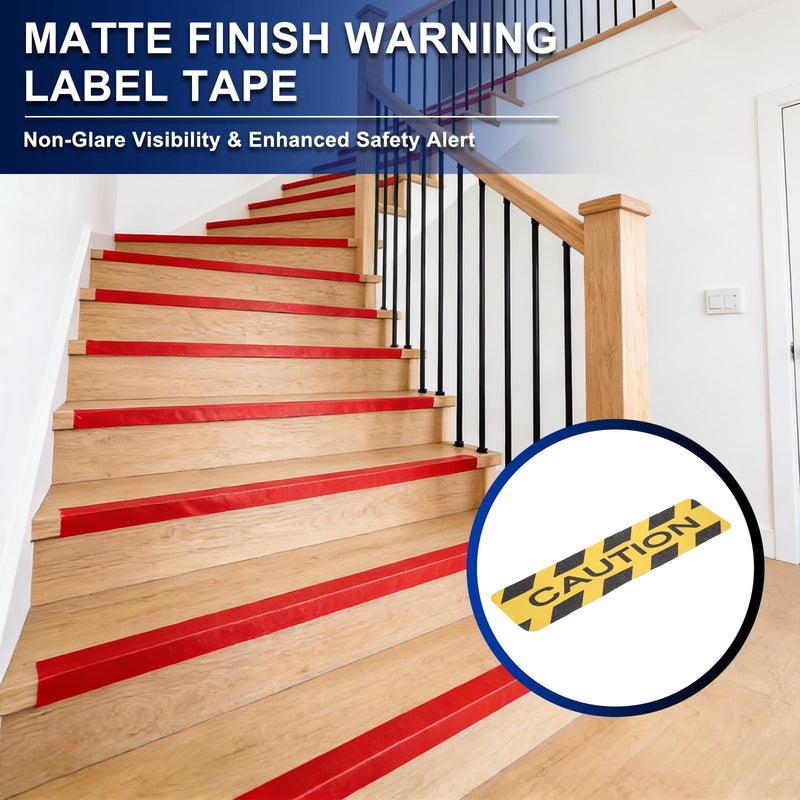 PATIKIL 5Pcs Frosted Non-Slip Tape - 2 ft x 5.91 Inch, Heavy Duty Anti Slip Grip Safety Caution Tape High Adhesion & Waterproof, Suit for - Outdoor/Stairs, Yellow Black