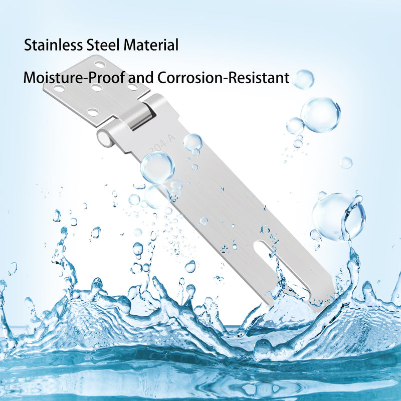 [Australia - AusPower] - 2Pcs Door Locks Hasp Latch,3 Inch 304 Stainless Steel Safety Packlock Clasp Hasp Lock Latch,Hinge Lock Padlock with Screws for Gates,Doors,Cabinets, Closets and More 3 INCH-180° 
