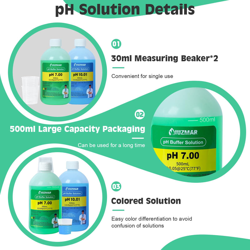 [Australia - AusPower] - 4 in 1 Digital pH Meter and pH Calibration Solution 