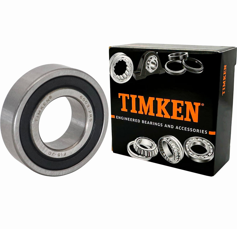 [Australia - AusPower] - 2PACK TIMKEN 6003-2RS Double Rubber Seal Bearings 17x35x10mm, Pre-Lubricated and Stable Performance and Cost Effective, Deep Groove Ball Bearings 