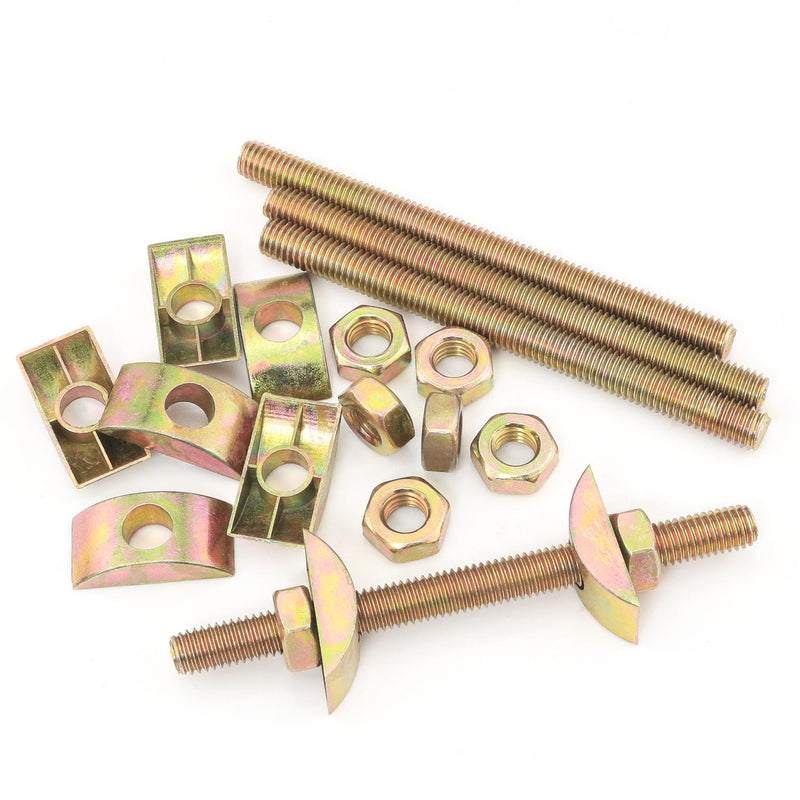 [Australia - AusPower] - 4Sets M8x100mm Zinc Iron Furniture Connectors Drawbolt Pack 