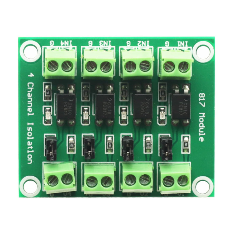 [Australia - AusPower] - 3 Pcs PC817 4 Channel Optocoupler Isolation Board Voltage Converter Adapter Module 3.6-30V Driver Photoelectric Isolated Module PC 817 