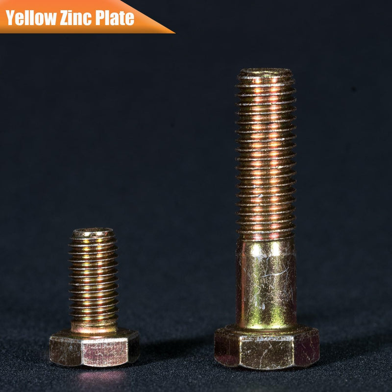 [Australia - AusPower] - 700pcs Metric Bolt Assortment, M6 M8 M10 M12, Grade 8.8 Heavy Duty, Yellow Zinc Plated, 10-50mm Length, Bolts and Nuts Kit 