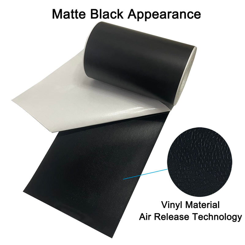 Matte Black Vinyl Tape for Black Out Chrome Delete Window Trim, Matte Black Vinyl Wrap Roll, Self-Adhesive Car Chrome Door Trim Delete Tape DIY Film with Tool Kit (4 inches x 30 feet) 4 inches x 30 feet