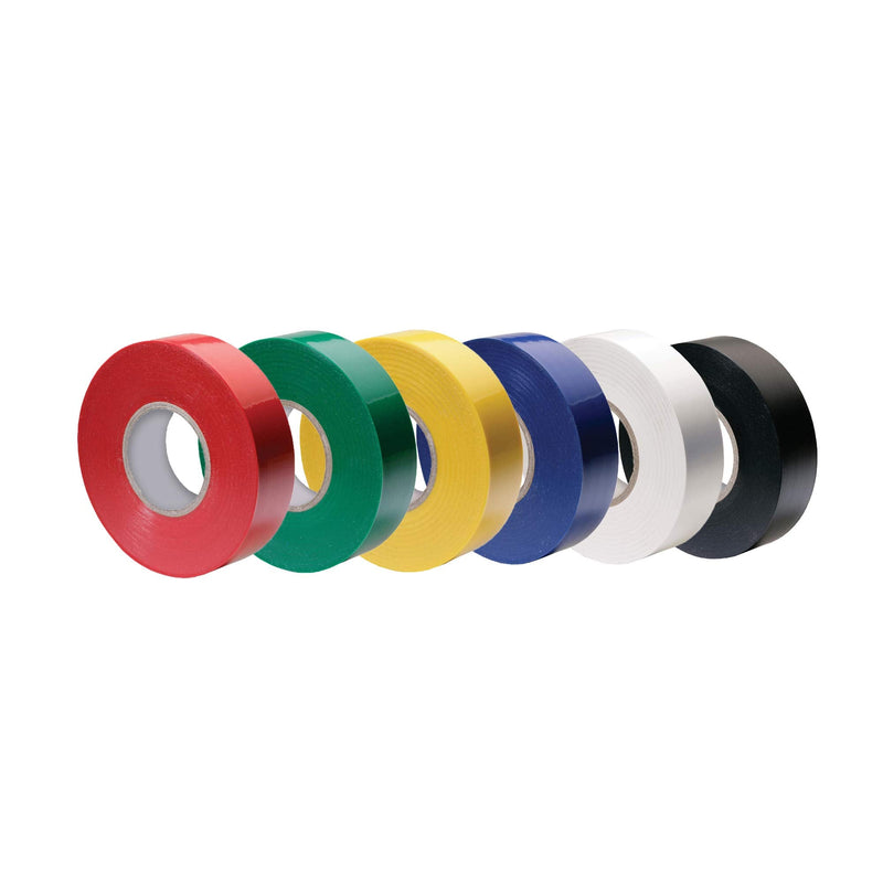 Xtricity Vinyl Multicolor Electrical Tape 3/4 inch x 66 Ft for Electrical Insulation, Wire Bundling and DIY Repairs – Durable, Stretchy, General Purpose – Up to 600V (6 Pack) 6 Pack