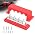 Bus Bar 600A 12V Power Distribution Block with 3/8 Inch (M10) 4-Post Terminal Block with Cover for Automotive, Marine, Battery System (Red) 600A-3/8'' (M10) red