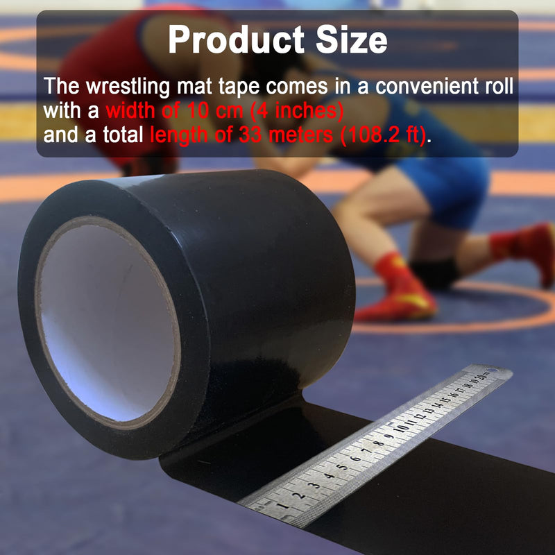 1 Roll Wrestling Mat Tape 4'' x 108.2' Carpet Tape for Carpet Seam 7 Mil Carpet Tape Seaming Cover Tape Strong Adhesive Tape for Wrestling Grappling Exercise 1Roll