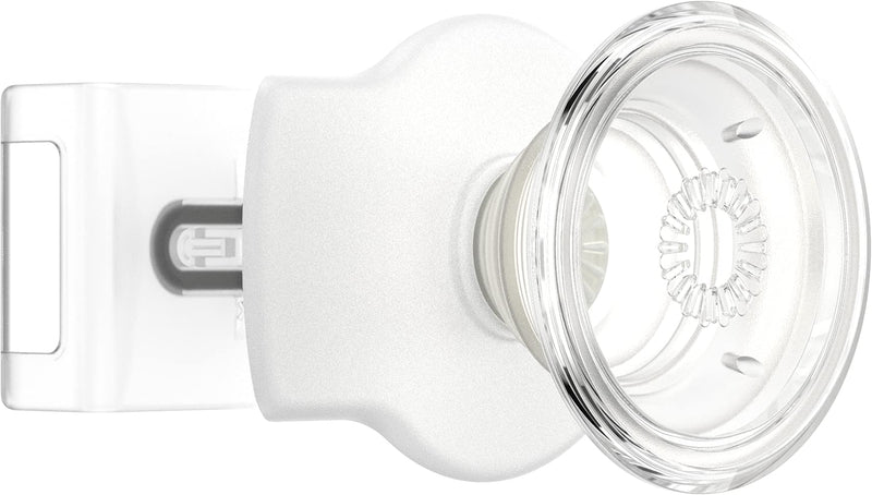 [Australia - AusPower] - PopSockets Phone Grip Slide for Phones and Cases, Sliding Phone Grip with Expanding Kickstand - White and Clear 