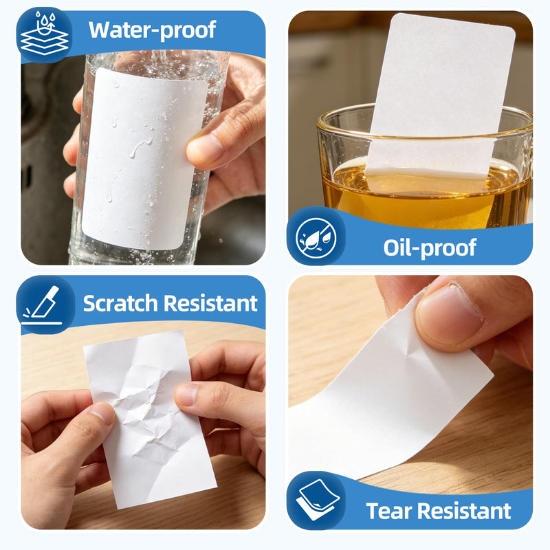 Thermal Labels Maker Tapes for B21/B3S/B1 Printer,1.57" X 2.36" (40 X 60mm) 125 Labels/Roll,Multi-Purpose Adhesive Labels Sticker Paper for Home Office Small Business Address School,6 Rolls White 40*60mm-6 Rolls