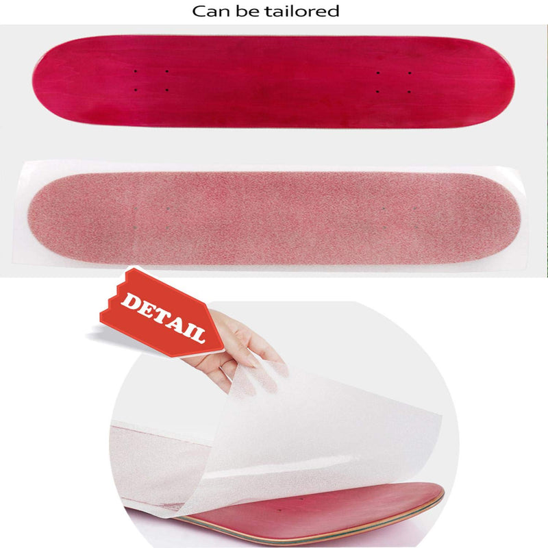 ZUEXT 11 Inch by 60 feet Clear Roll of Skateboard Grip Tape, Anti Slip Bubble Free Scooter Grip Tape, Waterproof Longboard Griptape, Sandpaper for Rollerboard Stairs Pedal Wheelchair Steps(27x1828cm)