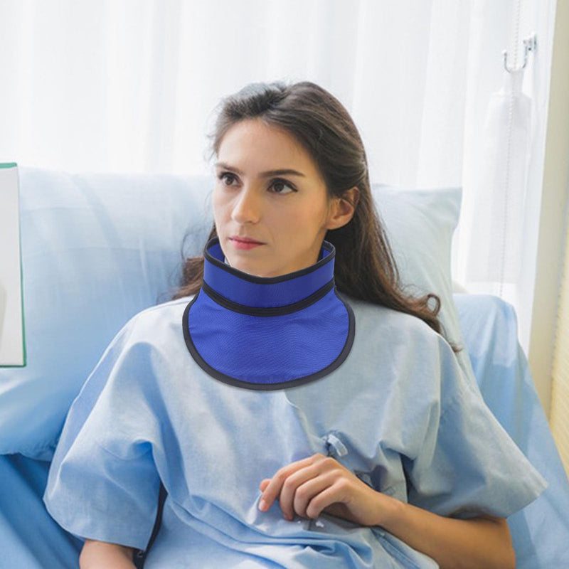[Australia - AusPower] - VILLCASE Thyroid Shield Collar Cover, X-ray Protective Thyroid Shield Cover Protector Radia-tion Protection Collar Hospital Supplies Rubber Cap, Blue 59X15.5CM 