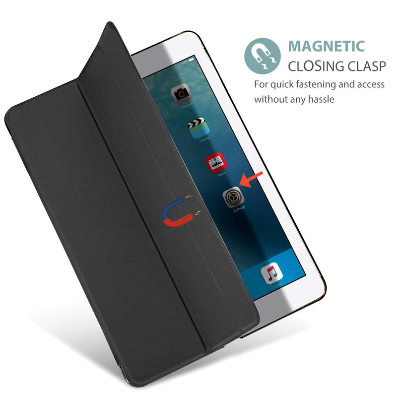 [Australia - AusPower] - Smart Case for 10.5” iPad Air 3rd Generation 2019 / iPad Pro 2017, Slim Stand Cover with Translucent Frosted Back for iPad Air 3 -Black Black 