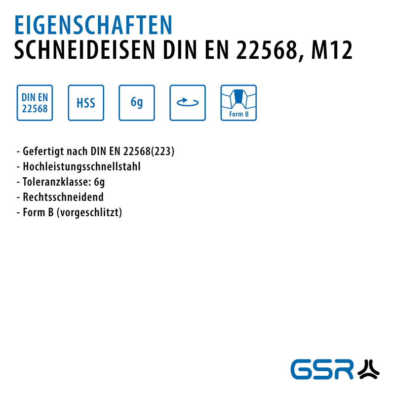 [Australia - AusPower] - Professional Die M12, DIN 223, HSS, Metric 