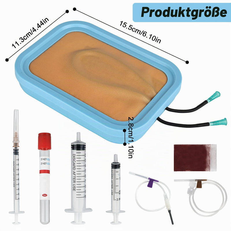 Injection Training with Medical Silicone Set of 4 IV Starter Set Portable IV Exercise Kit for Medical Students and Nurses