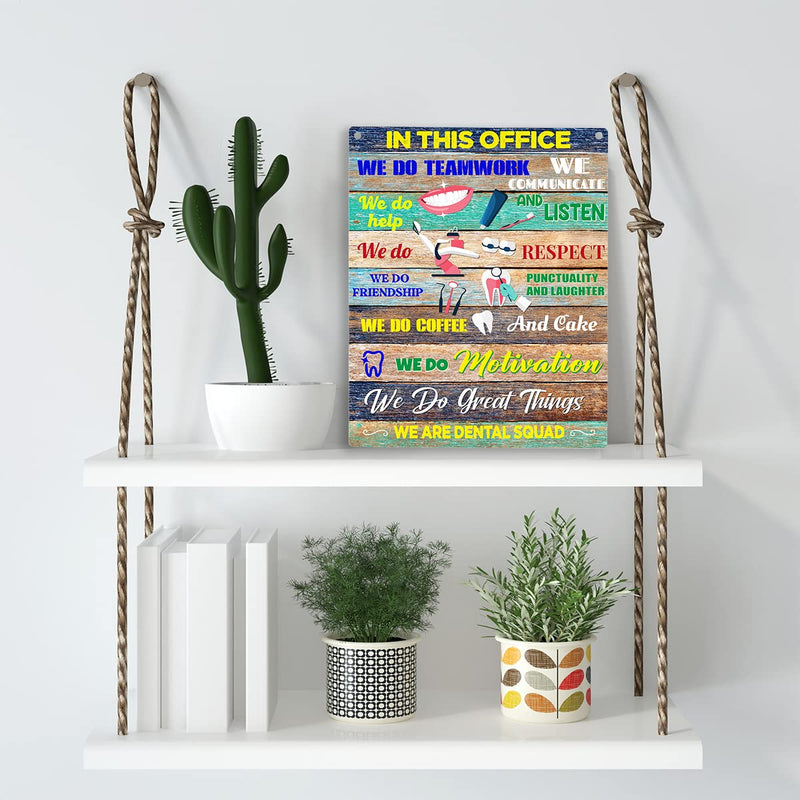[Australia - AusPower] - Office Decor Dental Guard Dental Hygienist Wall Decor Sign In This Office We Are Teamwork Dentist We Are Squad Office Gifts Inspirational Dental Clinic Home Decor Wall Art Wood Sign 10x8 Inch. multi8 
