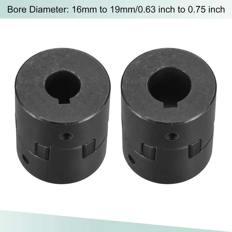 [Australia - AusPower] - MECCANIXITY Flexible Coupling Shaft 16mm to 19mm 51mm x 44mm Motor Coupler Joint 