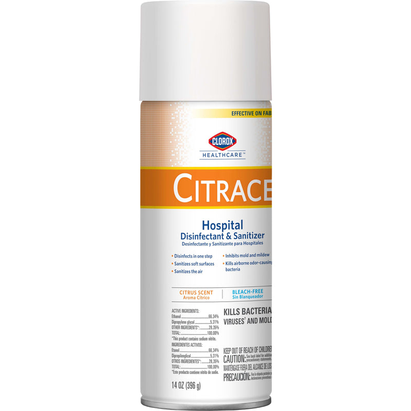 [Australia - AusPower] - CloroxPro Healthcare Citrace Hospital Disinfectant & Sanitizer Aerosol Spray, Healthcare Cleaning and Industrial Cleaning, Clorox Disinfecting Spray, Citrus, 14 Ounces - 49100 