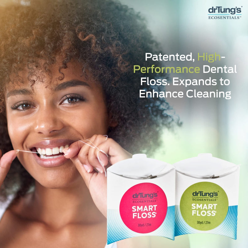 [Australia - AusPower] - DrTung's Smart Floss - Natural Floss, PTFE & PFAS Free, Gentle on Gums, Expands & Stretches, BPA Free - Natural Cardamom Flavor (Pack of 6) 1 Count (Pack of 6) 