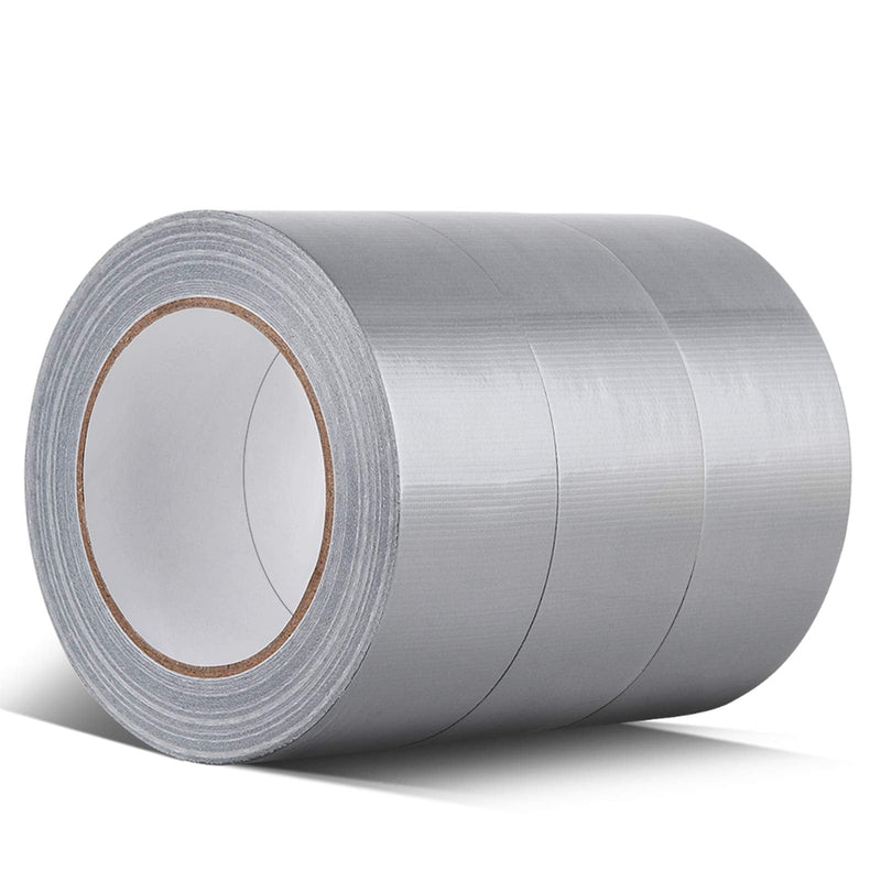 Duct Tape, Silver Grey Duct Tape Bulk for Indoor Outdoor, 1.88 Inches Width x 35 Yard Length (3 Rolls per Pack) 3