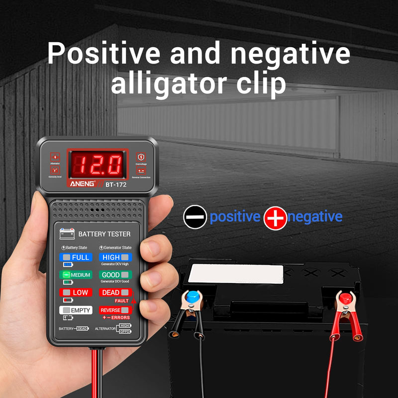 [Australia - AusPower] - ANENG Clamp Meter Multimeter Tester with 1.2V Car Battery Tester,Measures AC Current, AC/DC Voltage,Capacitance, Resistance, Diodes, Continuity Frequency Electrical Tools 