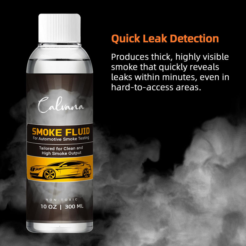 Calvana (2-Pack 10 fl.oz Smoke Machine Liquid, Oil Leak Detection Kit, for Automotive Smoke Leak Detector 2