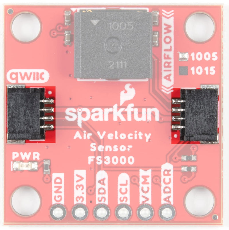 [Australia - AusPower] - SparkFun Air Velocity Sensor Breakout-FS3000-1005 (Qwiic)-Plug & Play Board with Qwiic Connect-Module Range of 0-7.2m/s (0-16.2mph)-MEMS Thermopile-Based Sensor Digital Output 12-bit Resolution 