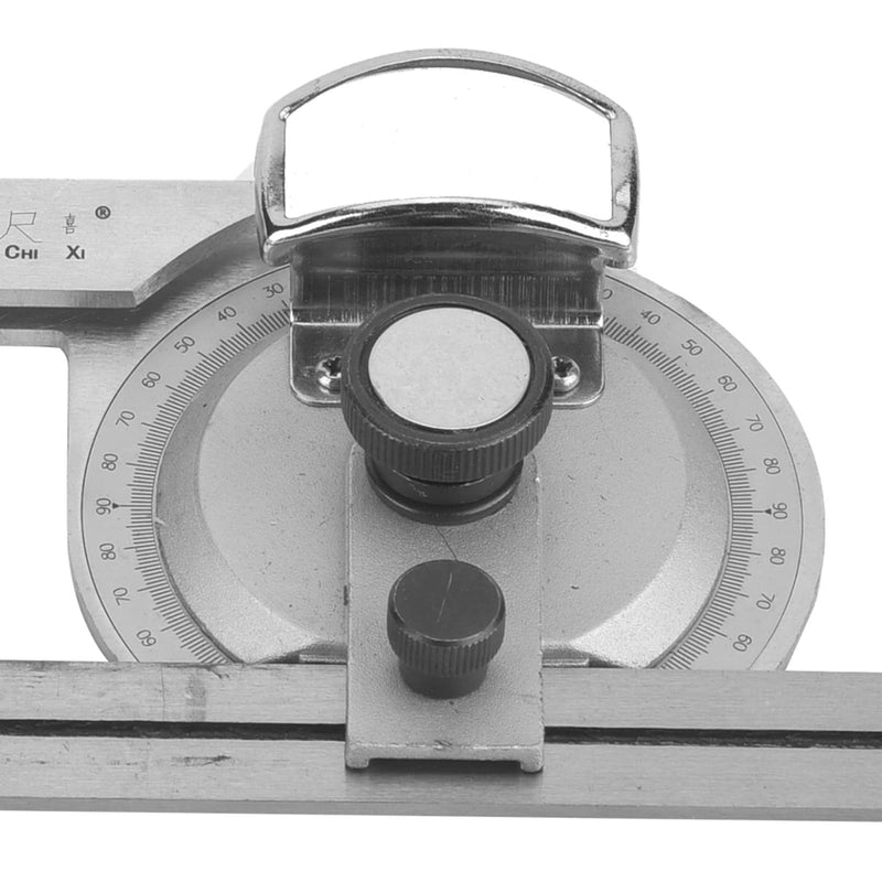 [Australia - AusPower] - Universal Bevel Protractor, 0-360 Degrees Stainless Steel Angle Measuring Ruler Tools with Magnifying Glass for Internal and External Angle Measurement 
