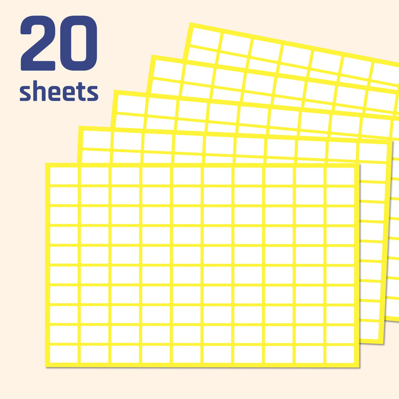 0.5" x 0.3", 2000 Pack - Small Labels Stickers, Matte White - NewNest Australia