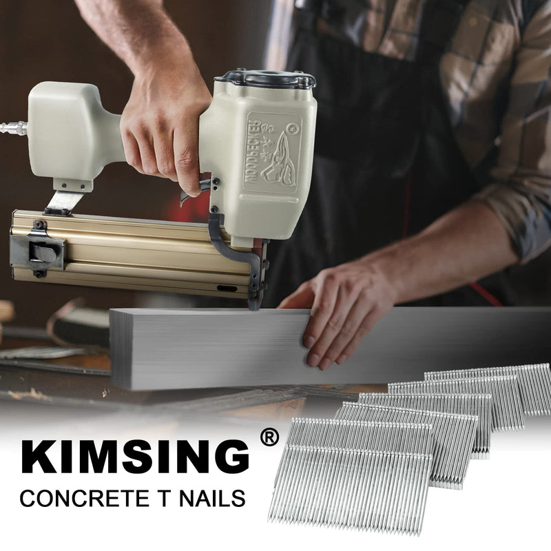 [Australia - AusPower] - KIMSING 14 Gauge 3/4'' Length Concrete Nails Concrete T-Nails for Concrete Nailers Smooth Shank 800 PCS/BOX 3/4" (18 mm) 