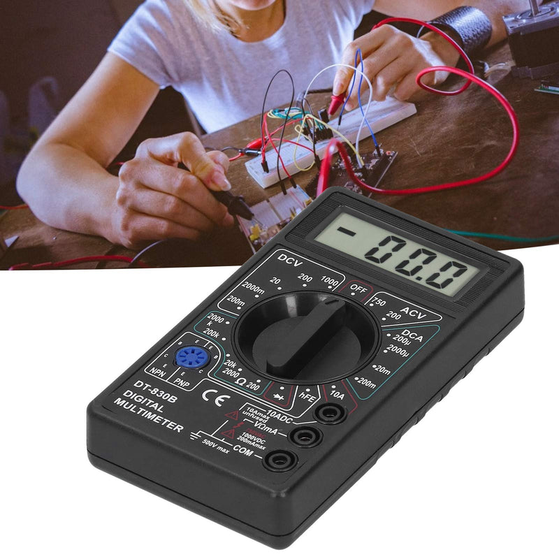 [Australia - AusPower] - Digital Multimeter, DT830B Multimeter Portable LCD Digital Electronic Voltmeter Ammeter Multi Testers for Electrician 